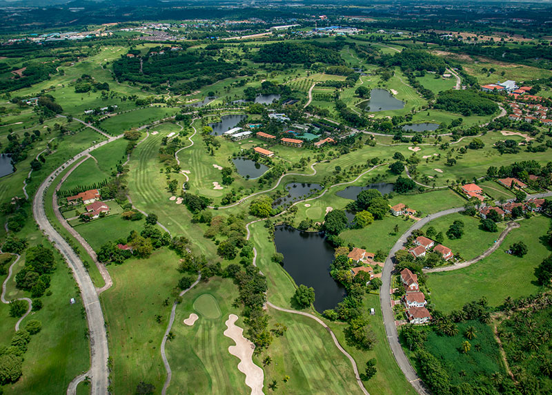 Aerial Photo Of Golf Club And Residents