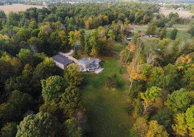 High Aerial Image Above Rural Property In Pickerington, OH